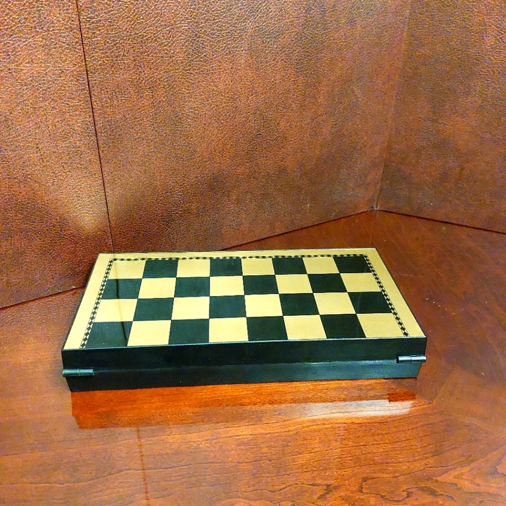 3 in 1 Chess Checkers Backgammon, Magnetic Chess with Folding Case Travel Set